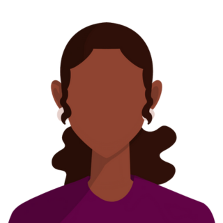 An illustration depicting the silhouette of a Black woman in portrait form.