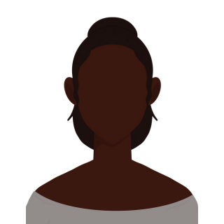 An illustration depicting the silhouette of a Black woman in portrait form.