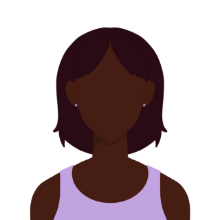 An illustration depicting the silhouette of a Black woman in portrait form.